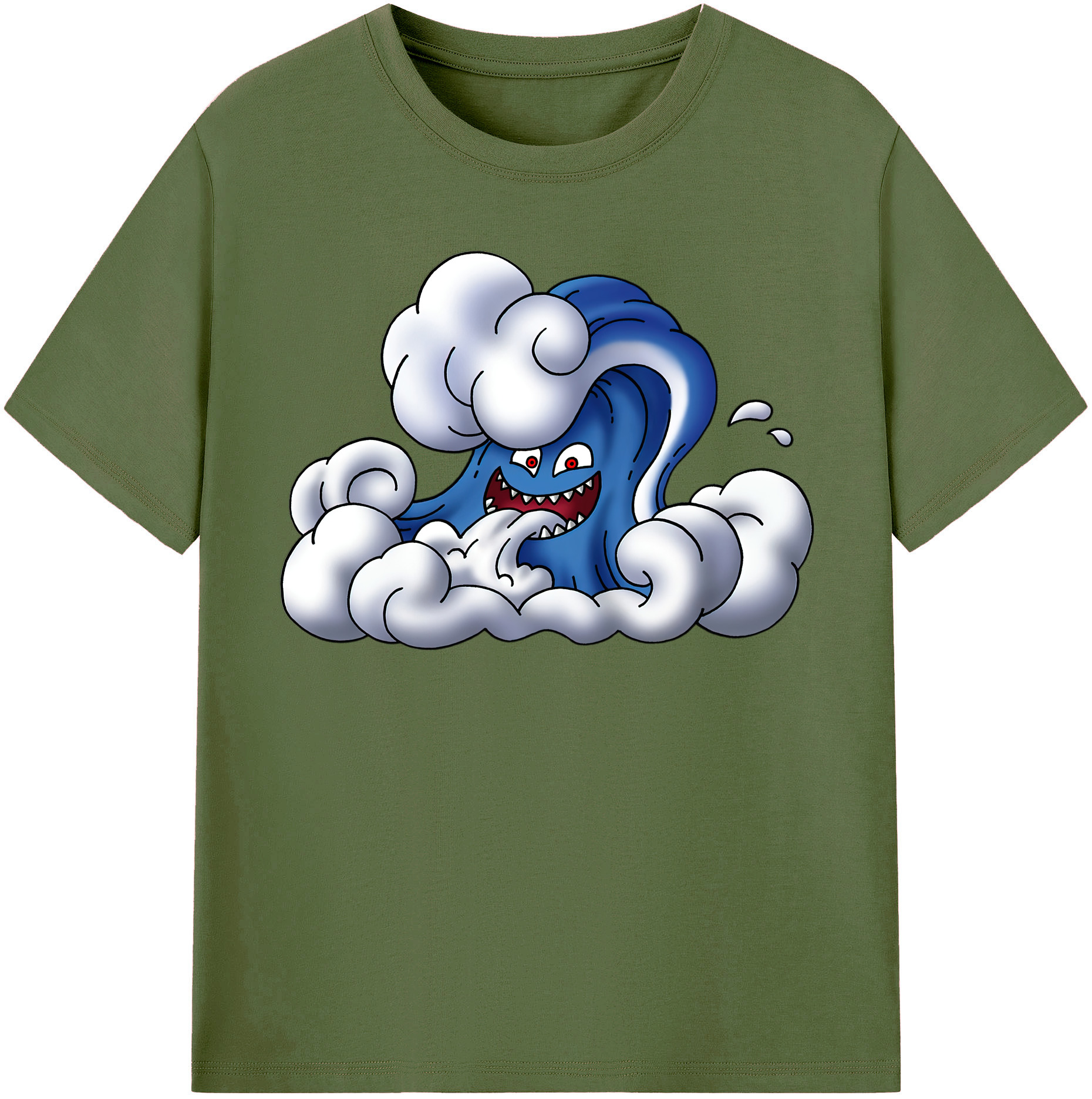 （画像用） ドラゴンクエスト Doragon Kuesuto Dragon Quest 綿100％半袖Tシャツ（フロントプリント）